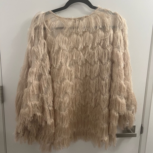 Chelsea Tassels Shawl - Cream (S/M) - Picture 4 of 4